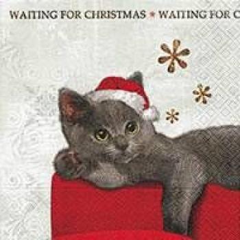 Servietten Christmas-Cat