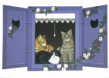 Postkarte Katzenidylle